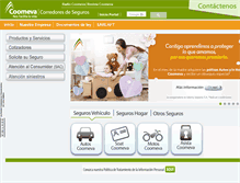Tablet Screenshot of corredoresdeseguros.coomeva.com.co