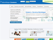 Tablet Screenshot of odontologos.coomeva.com.co